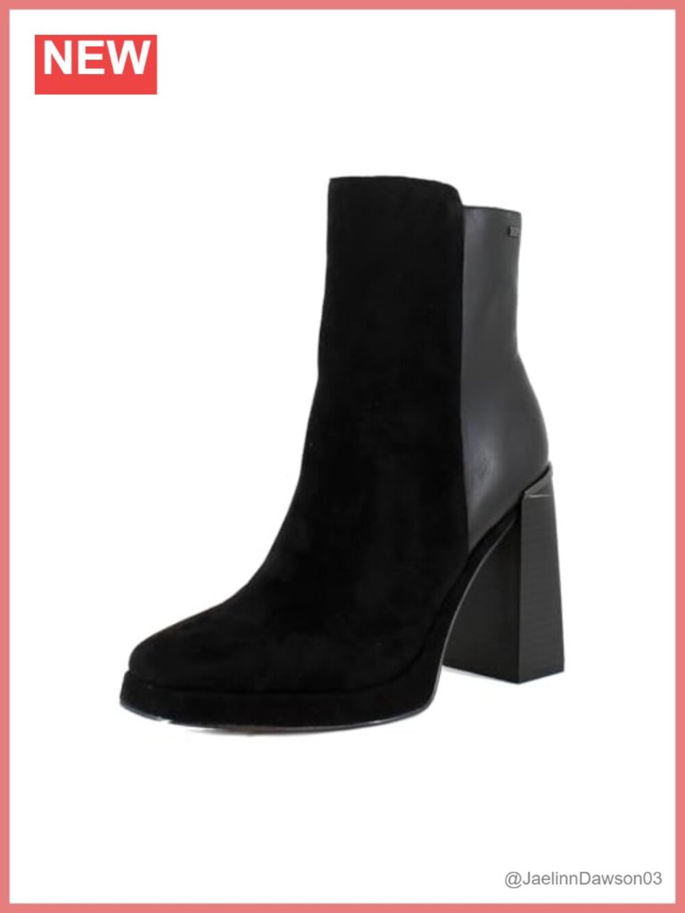 DKNY Suede Heeled Bootie Ankle Boot Women's Block Heel Boots